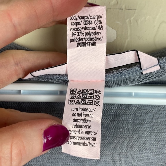 Victoria's Secret ANGEL Long Sleeve Top Gray Size M - Picture 6 of 7